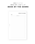 PR208 - Books by the Genre - Printable Insert
