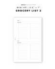 PR184 - Grocery List 2 - Printable Insert