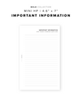 PR210 - Important Information - Printable Insert