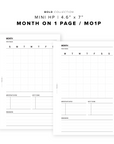 PR91 - Month on 1 Page / MO1P - Printable Insert