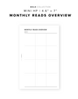 PR197 - Monthly Reads Overview - Printable Insert