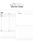 PR147 - Recipe Page - Printable Insert