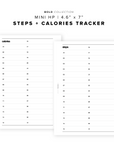 PR142 - Steps + Calories Tracker - Printable Insert