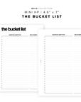 PR153 - The Bucket List - Printable Insert