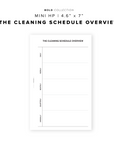 PR97 - The Cleaning Schedule Overview - Printable Insert