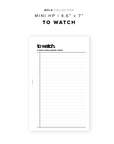 PR138 - To Watch - Printable Insert