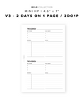 PR95 - V3: 2 Days on 1 Page / 2DO1P - Printable Insert