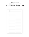 PR206 - Week on 1 Page / WO1P V3 - Printable Insert