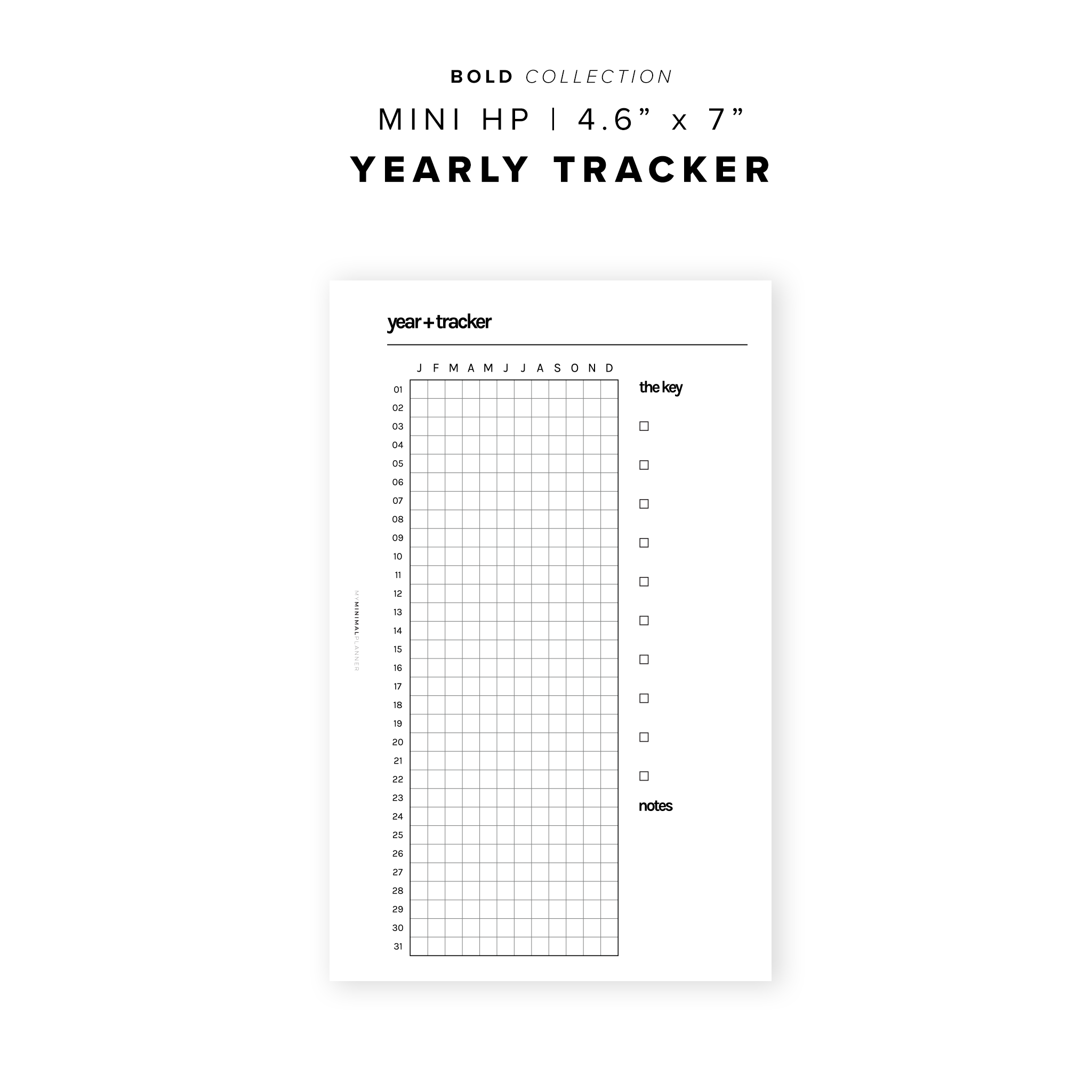 PR169 - Yearly Tracker - Printable Insert