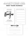 PPC08 - New Years Bundle - Printable Planner Cards