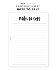 PR160 - Note to Self - Printable Insert