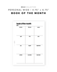 PR162 - Book of the Month - Printable Insert