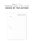 PR207 - Books by the Author - Printable Insert