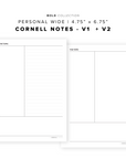 PR103 - Cornell Notes - Printable Insert
