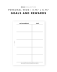 PR158 - Goals and Rewards - Printable Insert