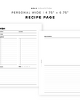 PR147 - Recipe Page - Printable Insert