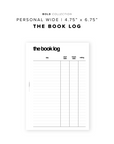 PR161 - The Book Log - Printable Insert