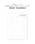PR209 - Treat Yourself - Printable Insert