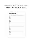 PR174 - What I Eat in a Day - Printable Insert