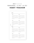 PR89 - Habit Tracker - Printable Insert