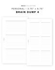 PR172 - Brain Dump 4 - Printable Insert