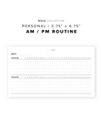 PR93 - AM/PM Routine Tracker - Printable Insert