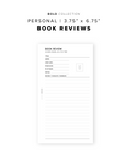 PR203 - Bookish Review V2 - Printable Insert