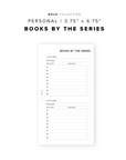 PR194 - Books by the Series - Printable Insert