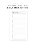 PR116 - Daily Affirmations - Printable Insert