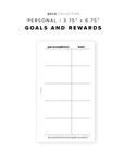 PR158 - Goals and Rewards - Printable Insert