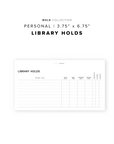 PR204 - Library Holds - Printable Insert