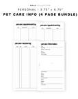 PR178 - Pet Care Information - Printable Insert
