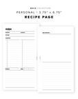 PR147 - Recipe Page - Printable Insert