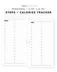 PR142 - Steps + Calories Tracker - Printable Insert