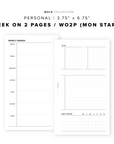 PR92 - Week on 2 Pages / WO2P - Printable Insert