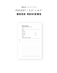 PR203 - Bookish Review V2 - Printable Insert