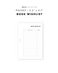 PR201 - Book Wishlist - Printable Insert