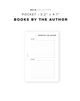 PR207 - Books by the Author - Printable Insert