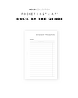 PR208 - Books by the Genre - Printable Insert