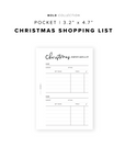 PR81 - Christmas Shopping List - Printable Insert