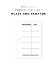 PR158 - Goals and Rewards - Printable Insert