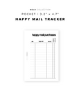 PR144 - Happy Mail Tracker - Printable Insert