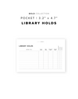 PR204 - Library Holds - Printable Insert