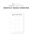 PR197 - Monthly Reads Overview - Printable Insert