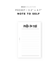 PR160 - Note to Self - Printable Insert
