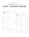 PR142 - Steps + Calories Tracker - Printable Insert