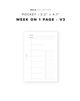 PR206 - Week on 1 Page / WO1P V3 - Printable Insert
