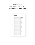 PR169 - Yearly Tracker - Printable Insert