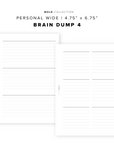PR172 - Brain Dump 4 - Printable Insert