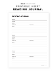 PR108 - Reading Journal - Printable Insert